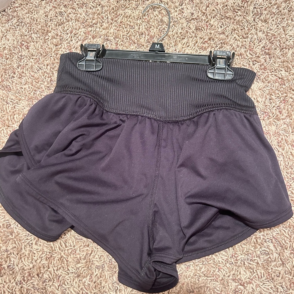 Free People High Waist Black Shorts